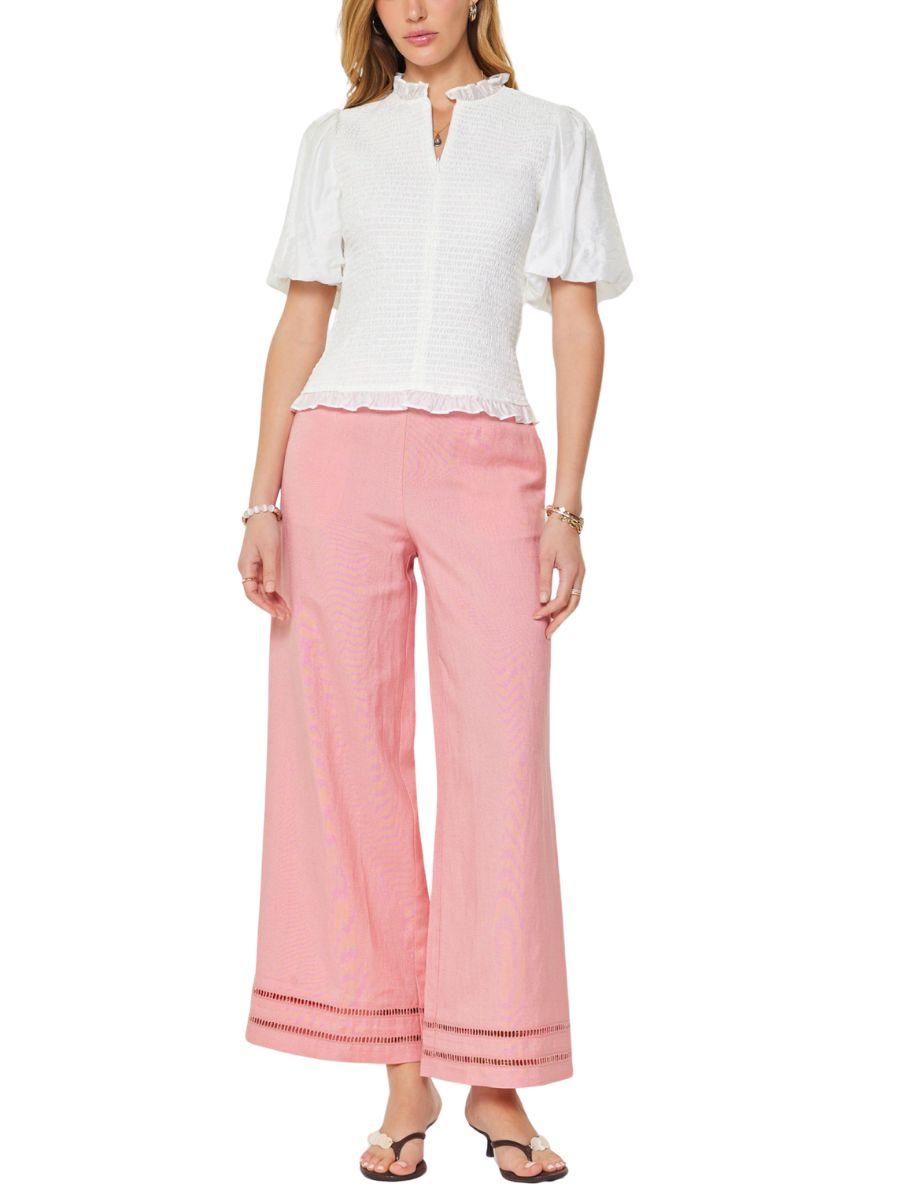 Blusa Blanca Smock Manga Globo