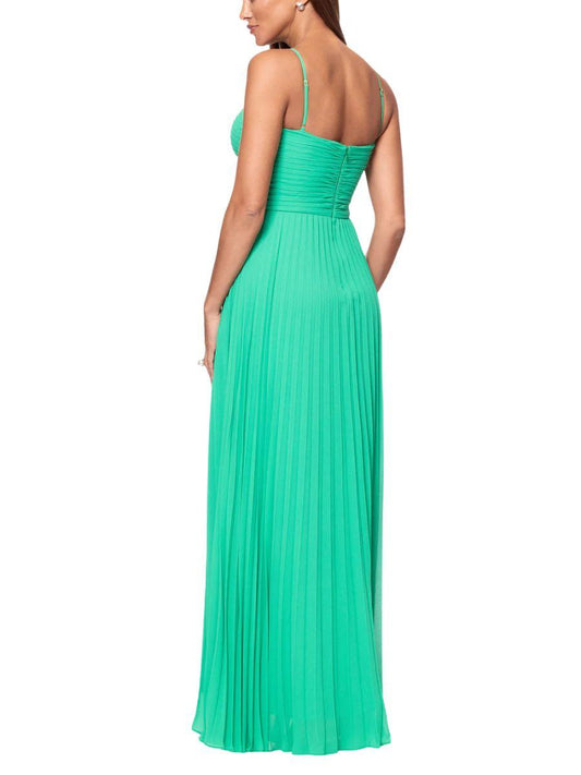 Vestido Largo en Gasa Cuello Halter