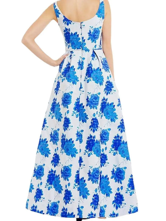 Vestido largo sin manga floreado - Escorpio Boutique