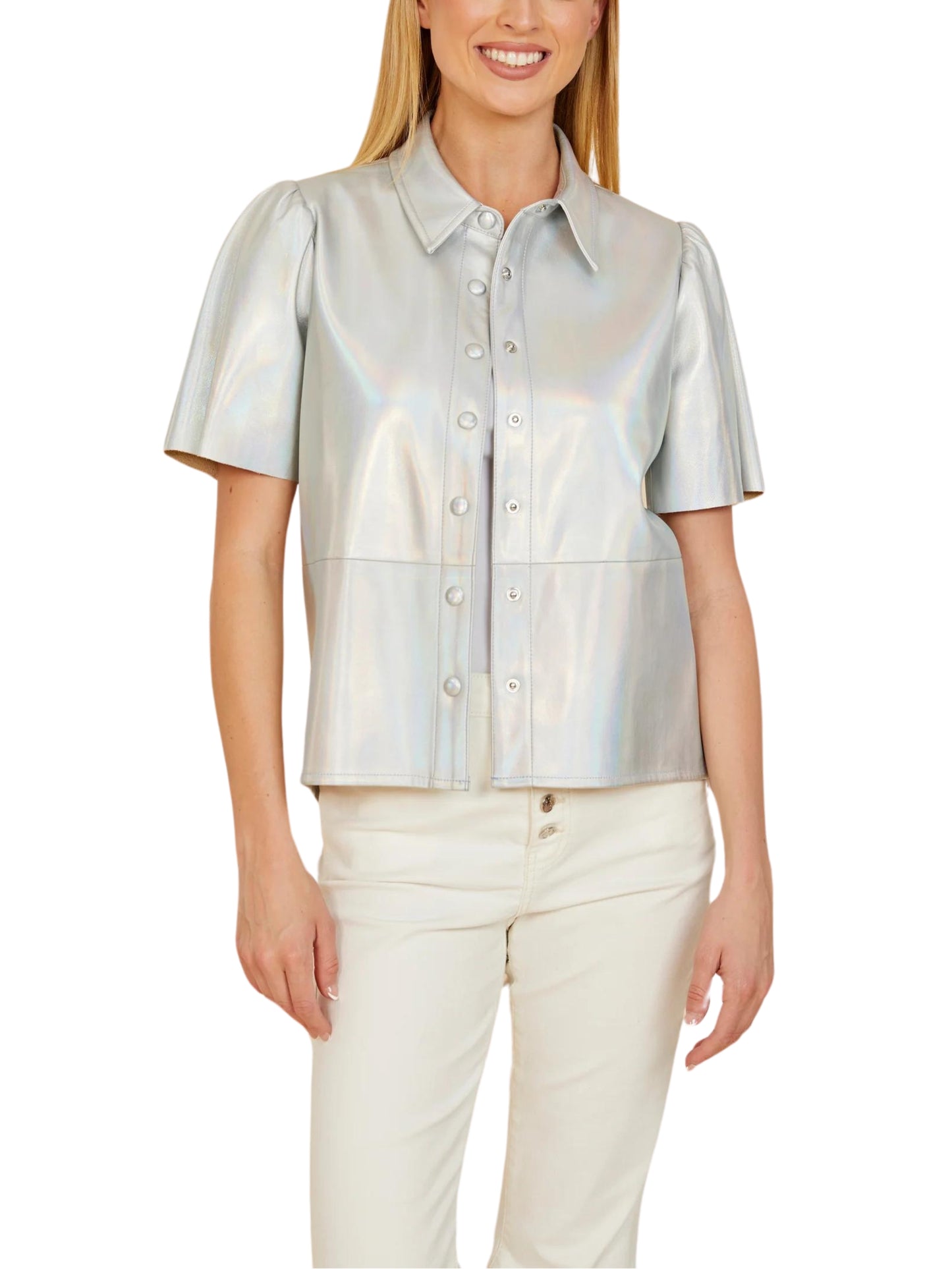 Blusa de piel vegana