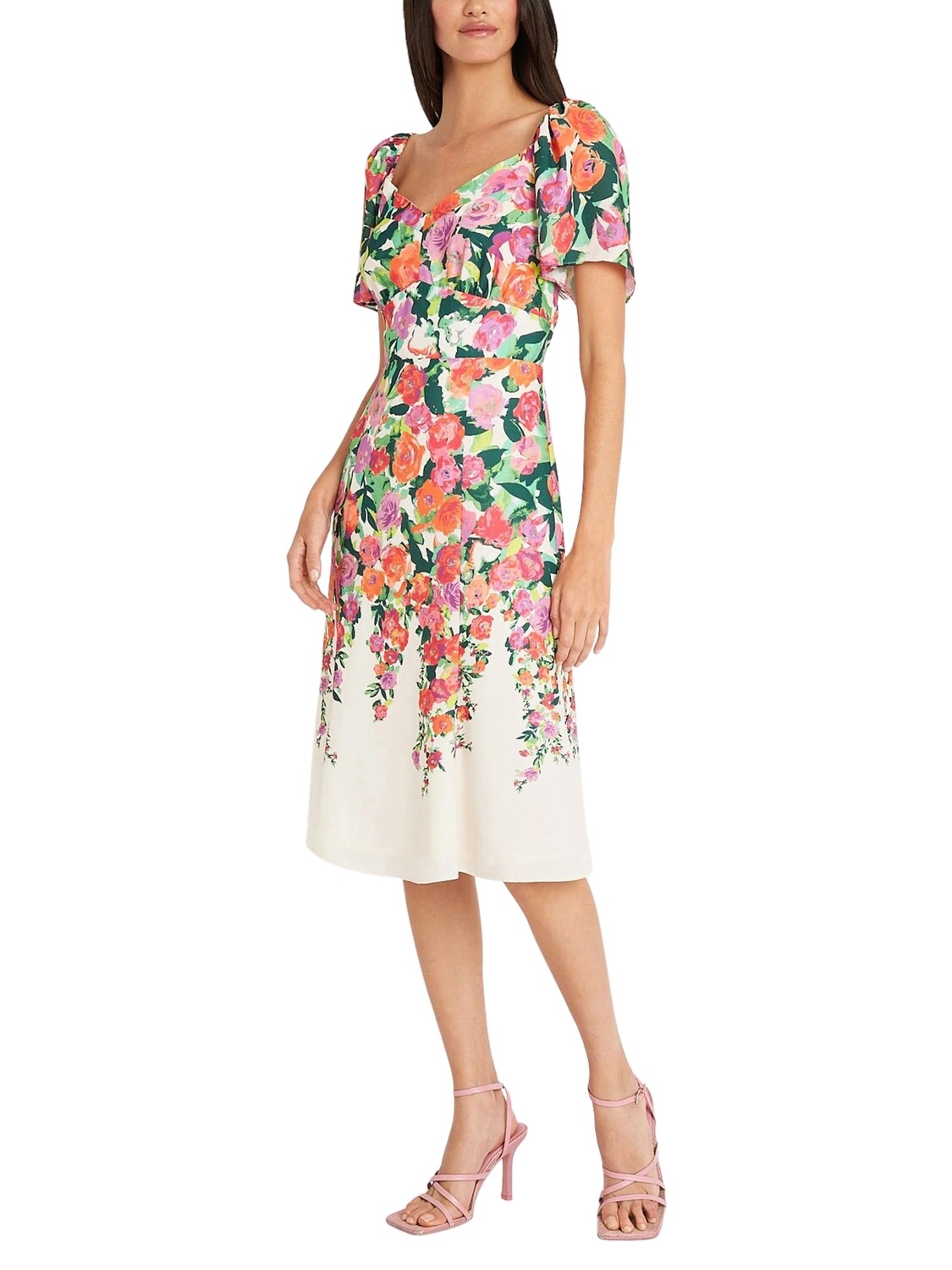 Vestido corto cuello en V
