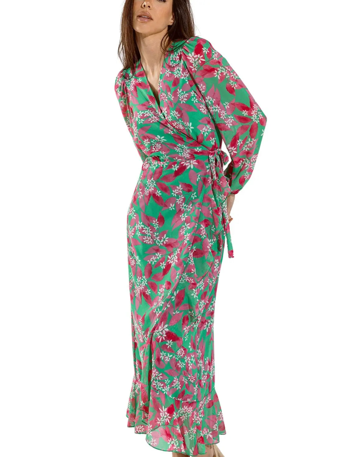 Vestido midi camisero de manga larga - Escorpio Boutique