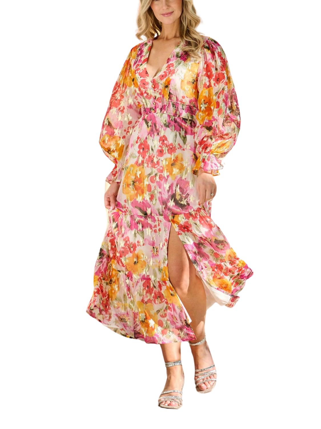 Vestido Midi de manga larga