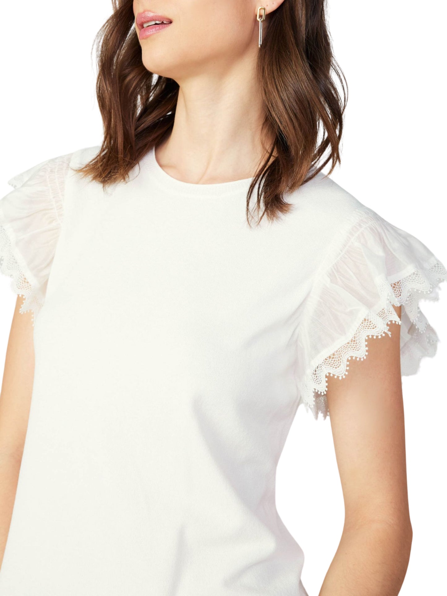 Blusa de punto con manga corta