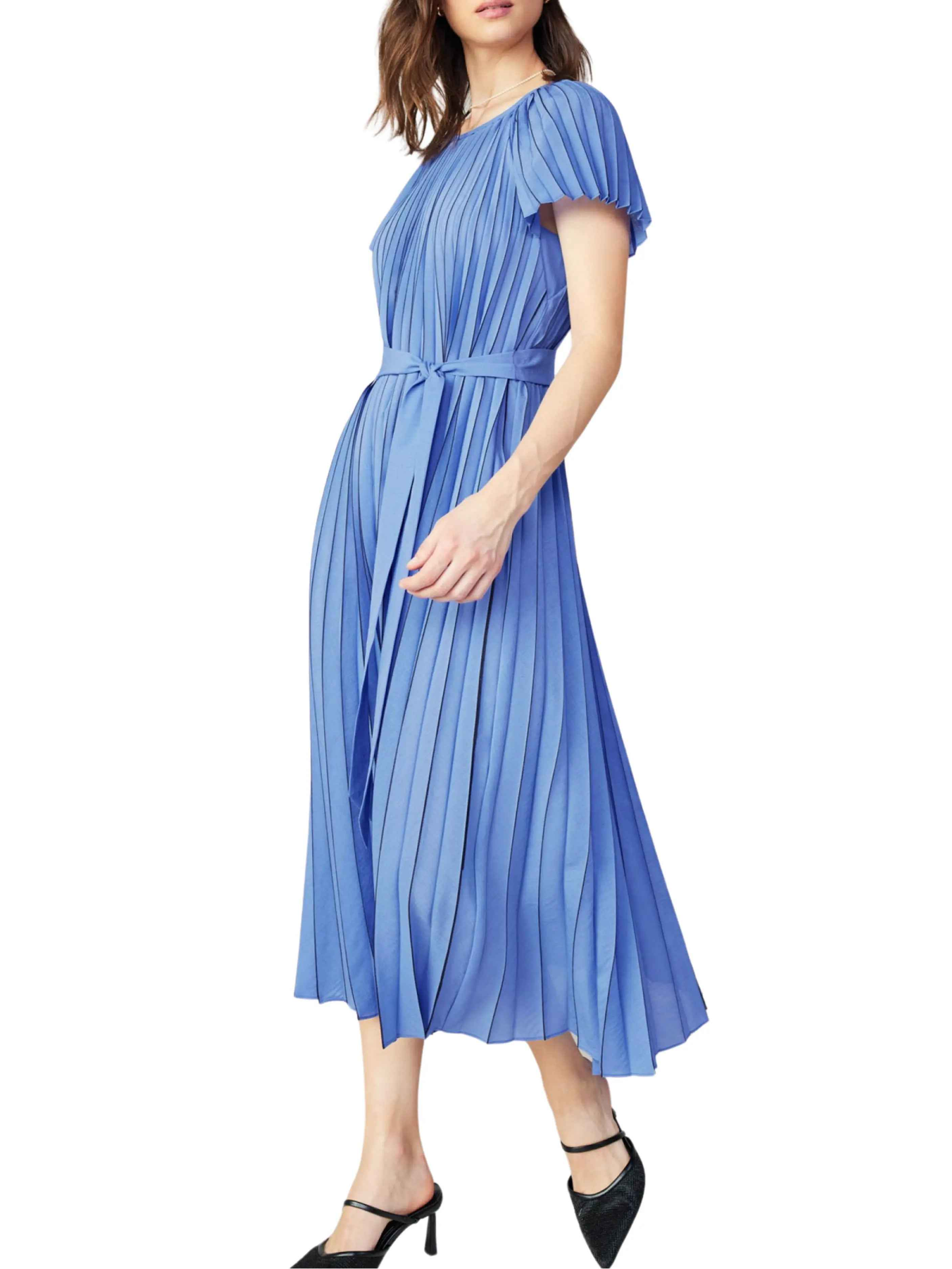 Vestido midi plisado de manga japonesa - Escorpio Boutique