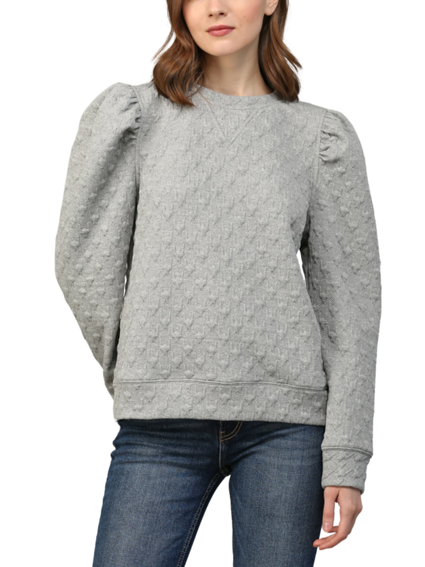 Sudadera bordado pata de gallo