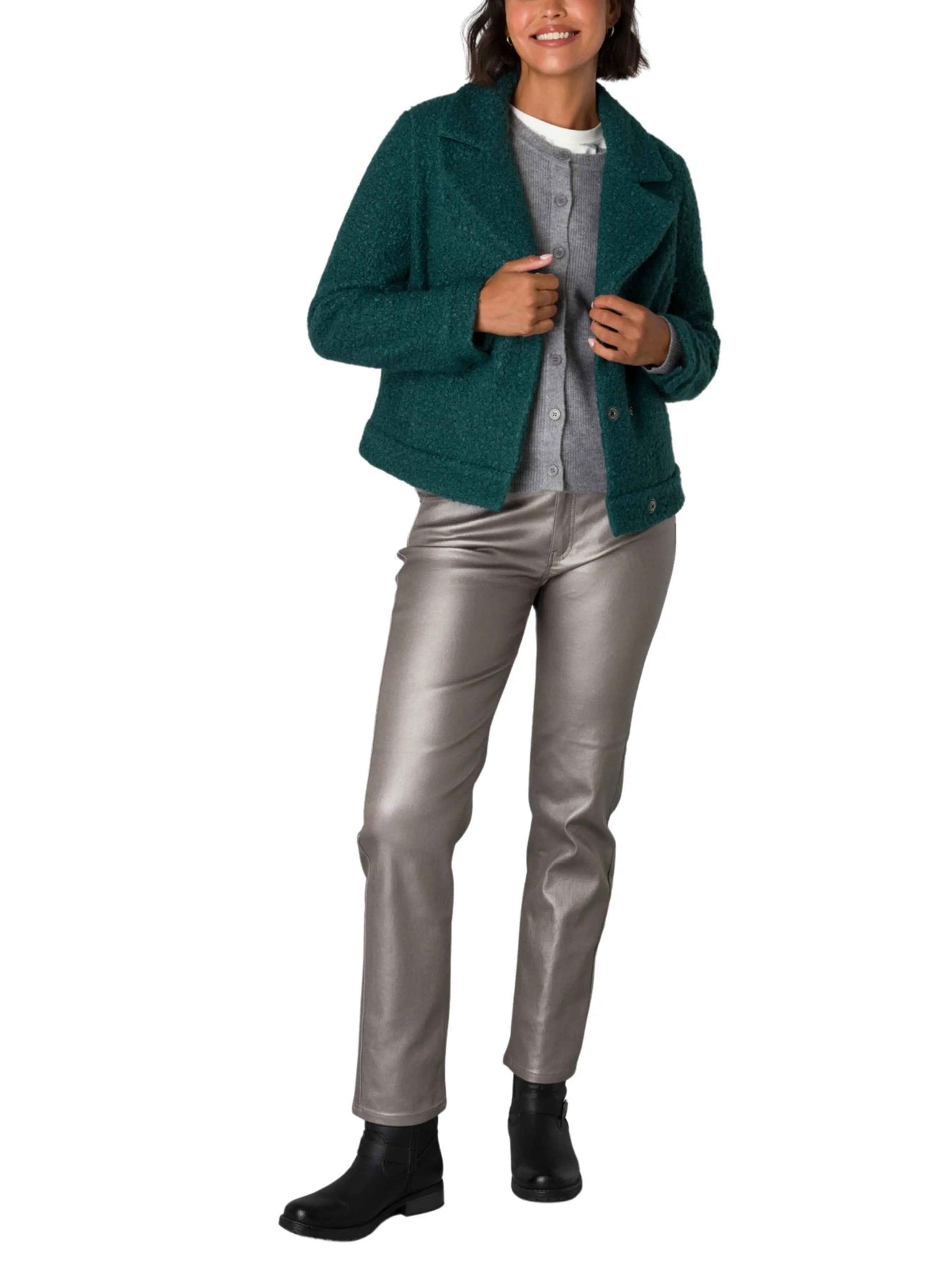 Pantalón metálico en piel vegana - Escorpio Boutique