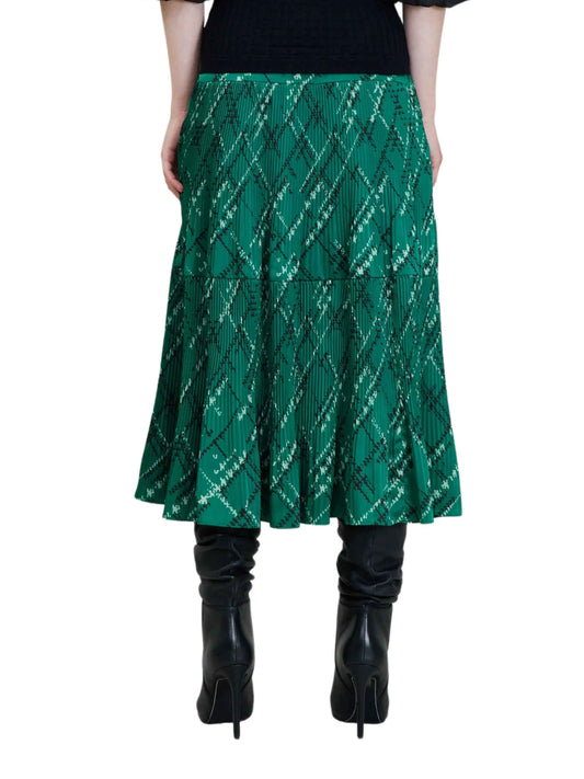 Falda plisada en print de tartán - Escorpio Boutique