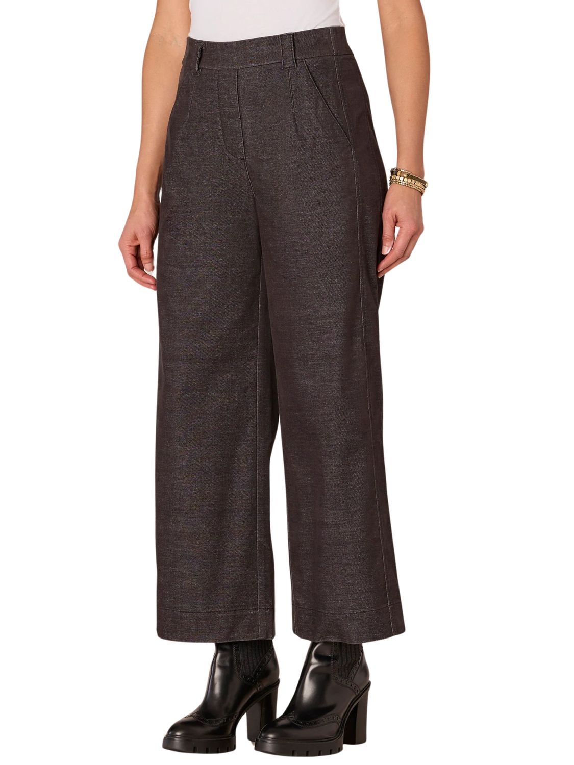 Pantalón de ponte a cuadros con control abdominal.