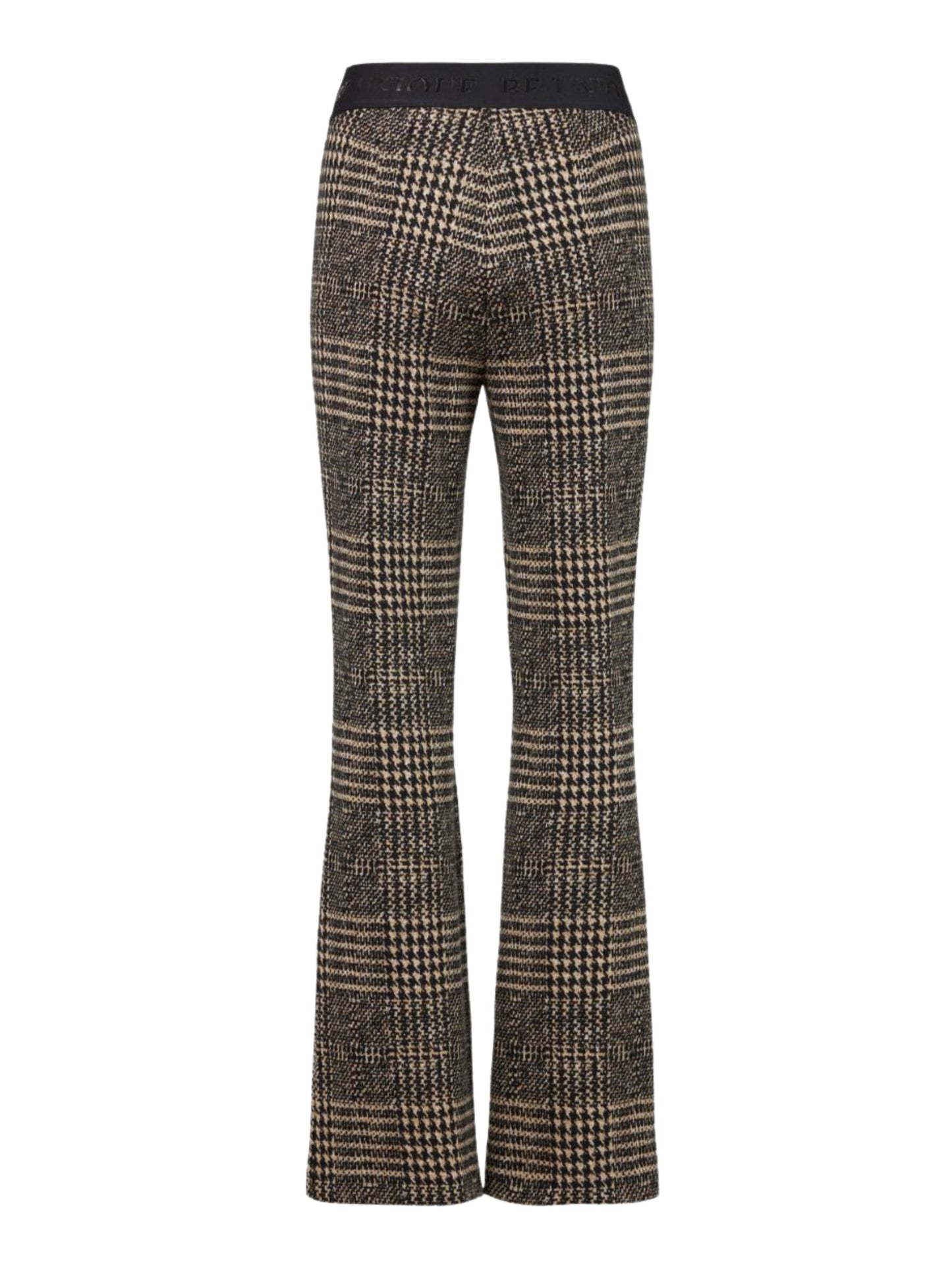 Pantalón en tartán corte campana.