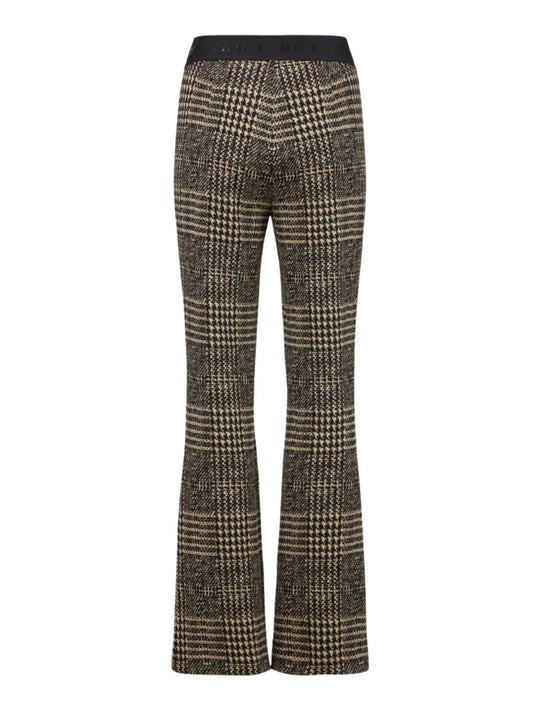 Pantalón en tartán corte campana. - Escorpio Boutique