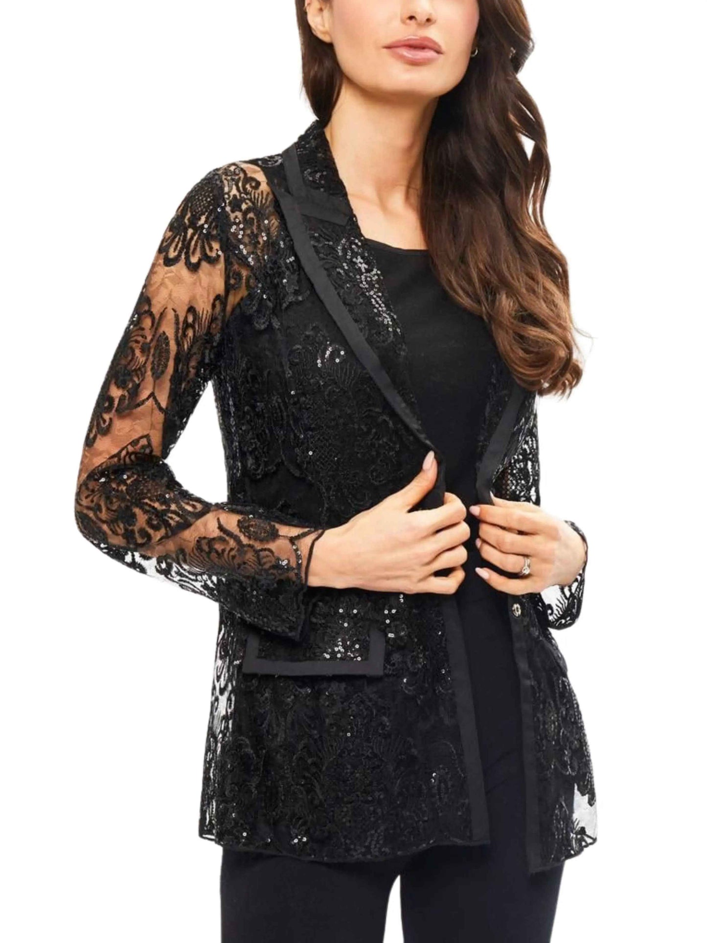 Saco de encaje con lentejuela - Escorpio Boutique