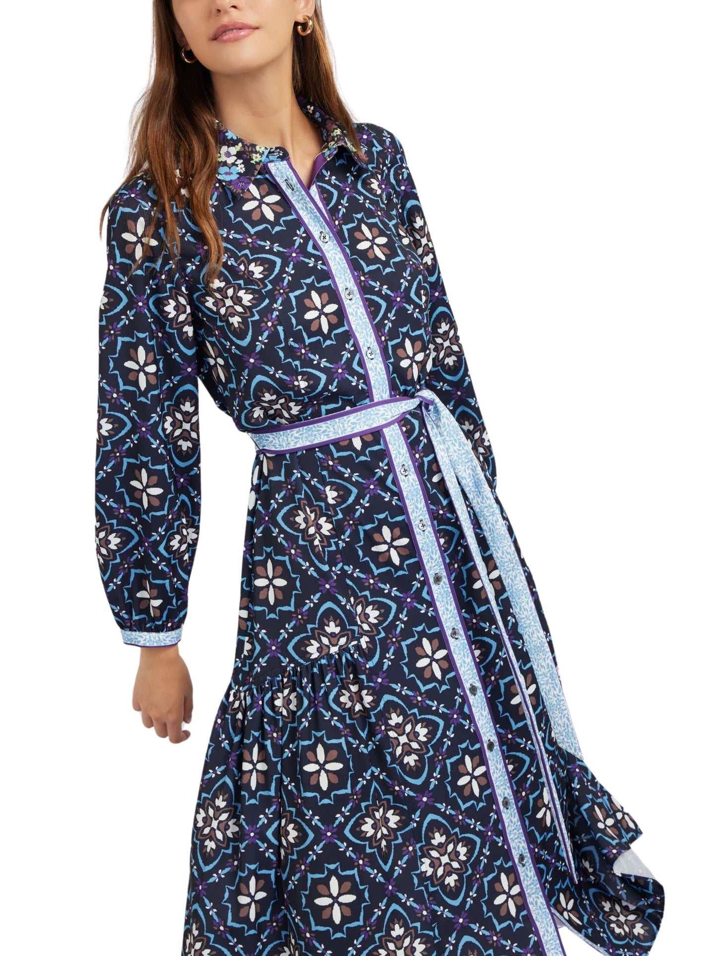 Vestido midi de manga larga