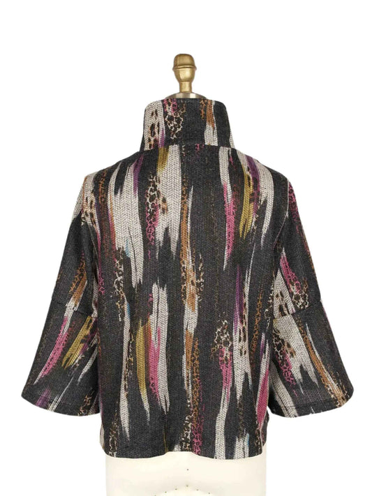 Abrigo corto multicolor manga campana - Escorpio Boutique