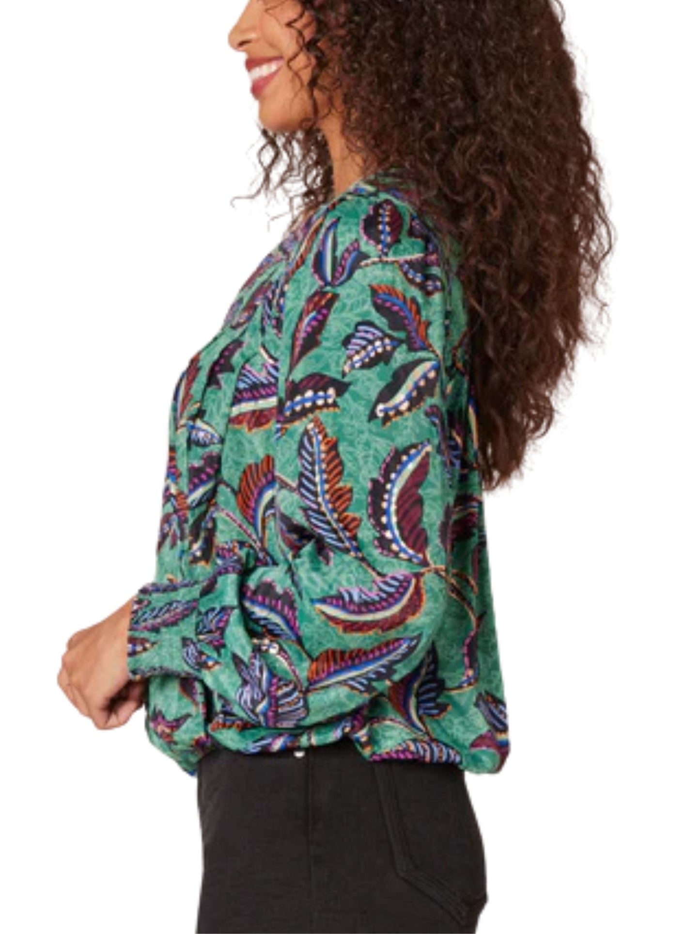 Blusa multicolor de manga larga