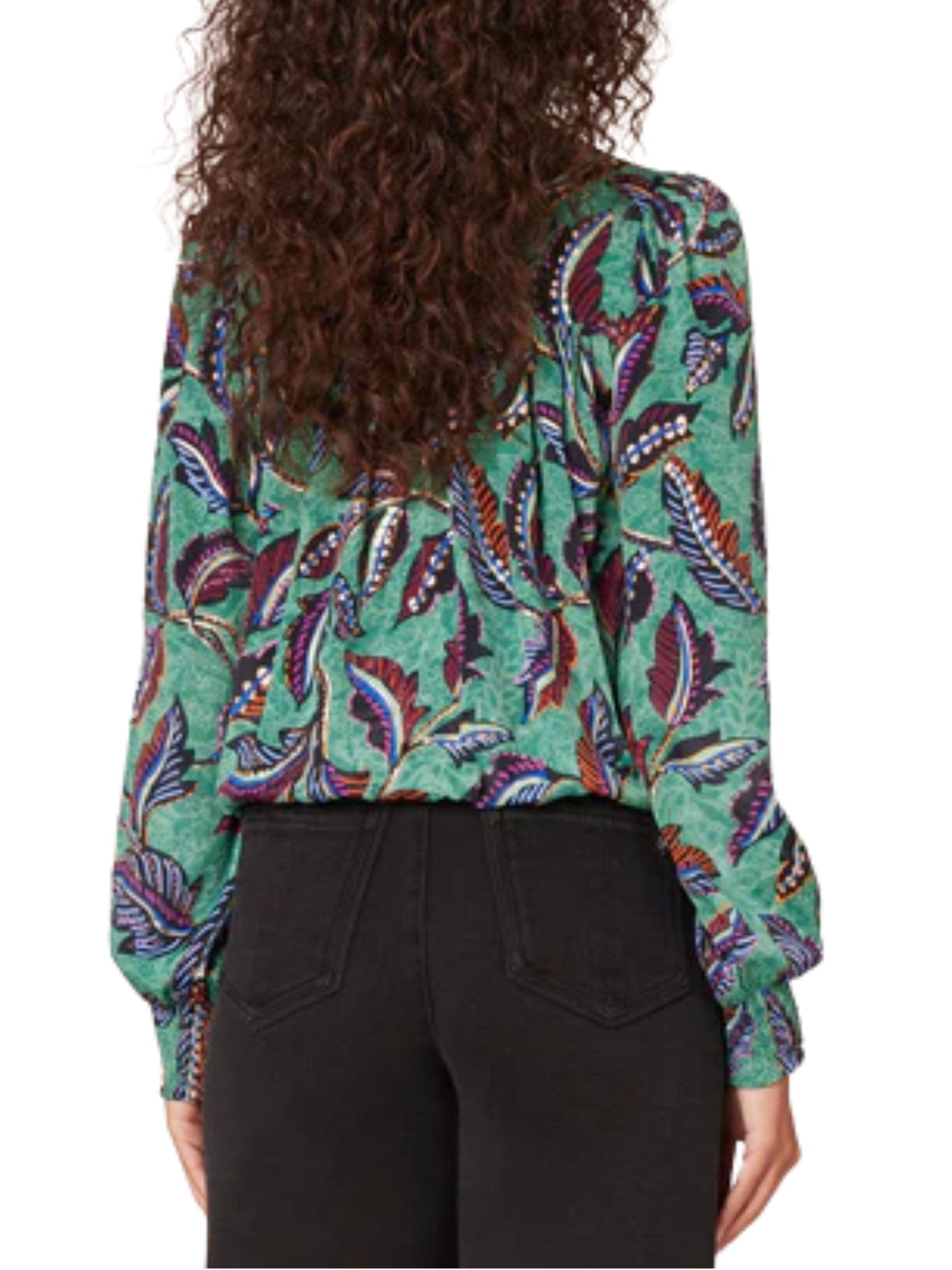 Blusa multicolor de manga larga