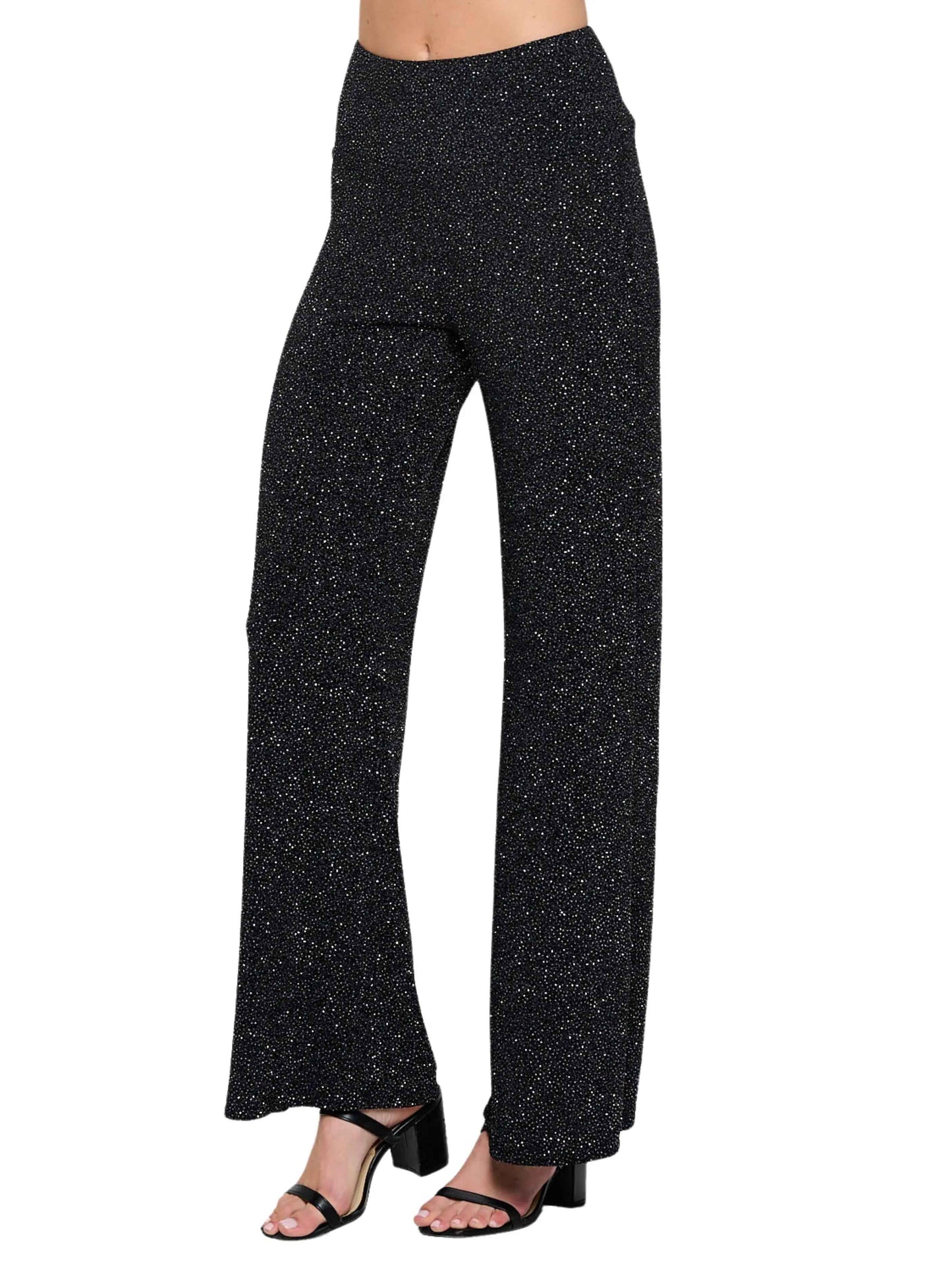 Pantalón de gliter con pierna amplia - Escorpio Boutique