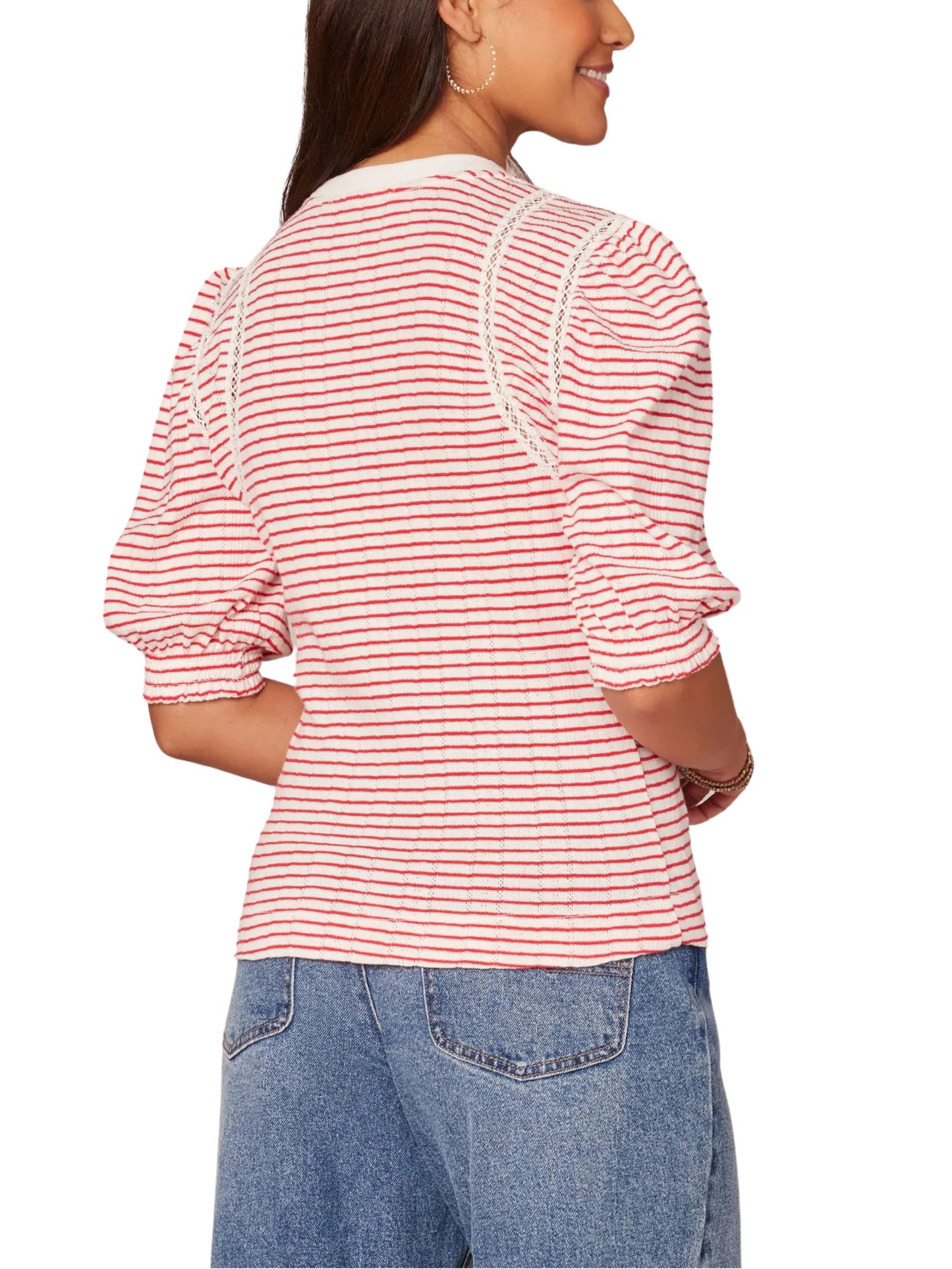 Blusa rayada manga globo