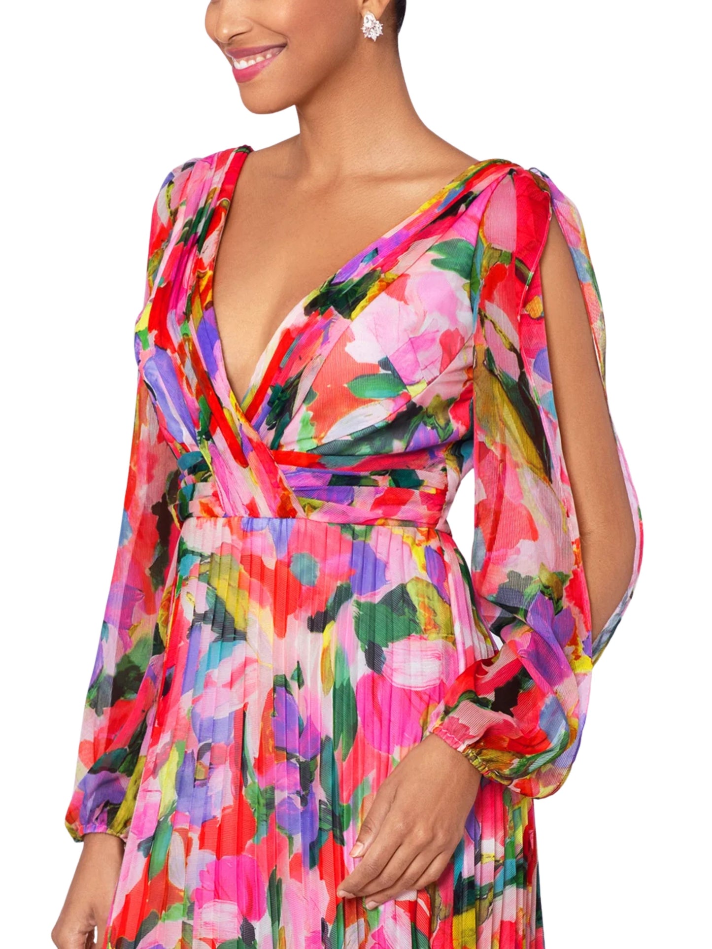 Vestido largo de manga larga