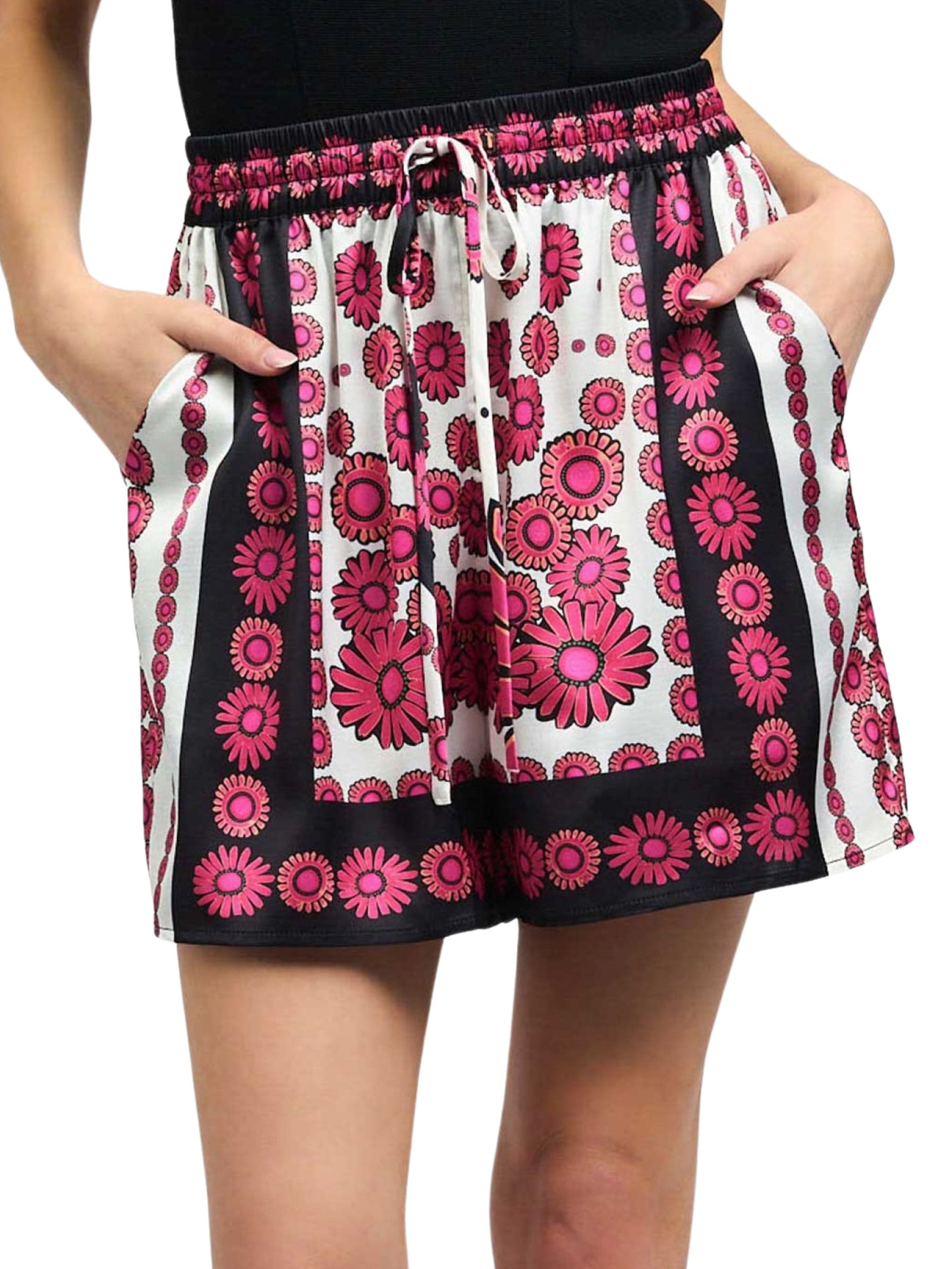 Conjunto de blusa y short satinado