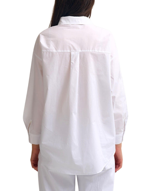 Blusa Blanca Algodn Oversize Espalda