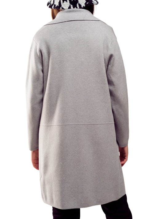 Escorpio Boutique - Sweater Largo Abierto con Bolsos Frontales