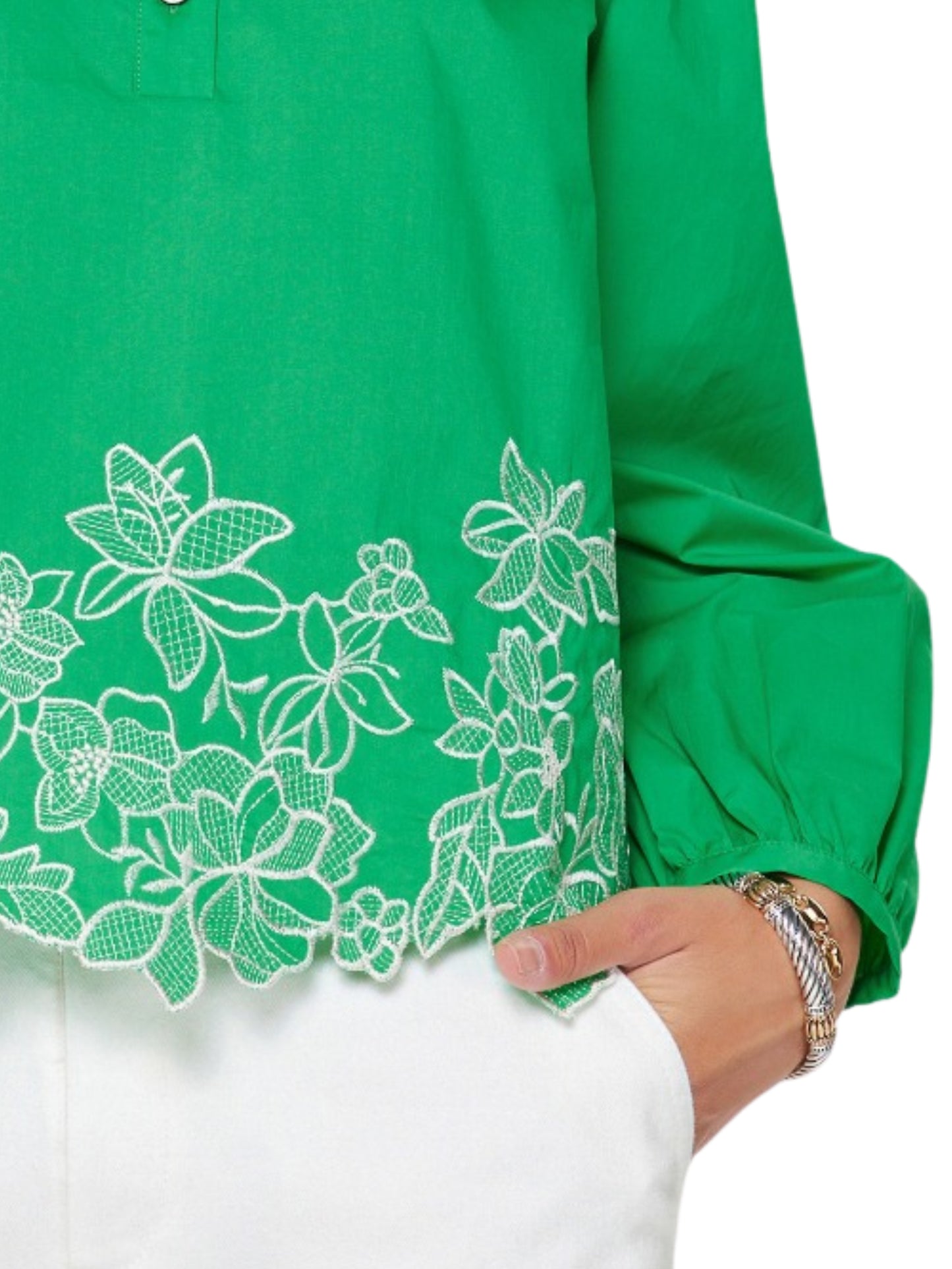 Escorpio Boutique - Blusa De Manga Larga Bordada