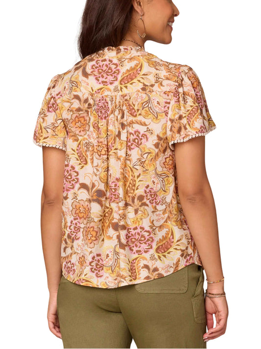 Blusa de manga corta con botones - Escorpio Boutique