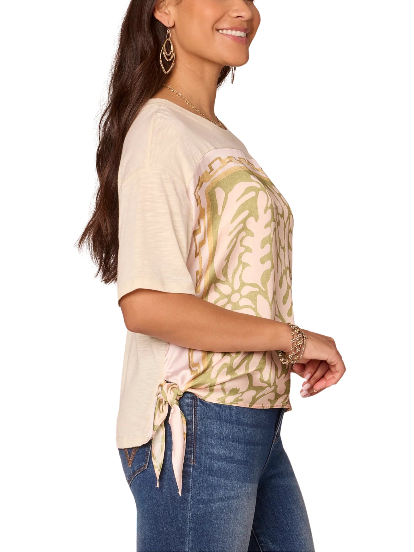 Blusa de punto en manga corta