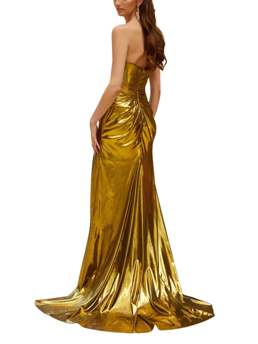 Vestido largo metálico - Escorpio Boutique