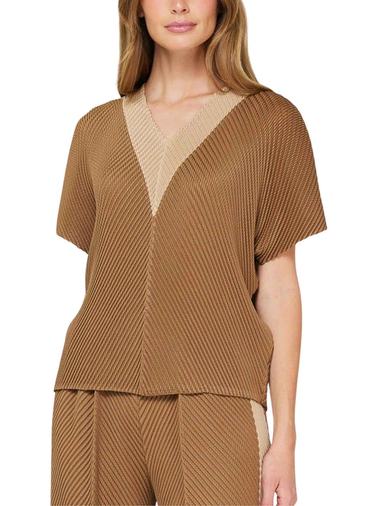 Conjunto Plisado de Manga Corta - Escorpio Boutique