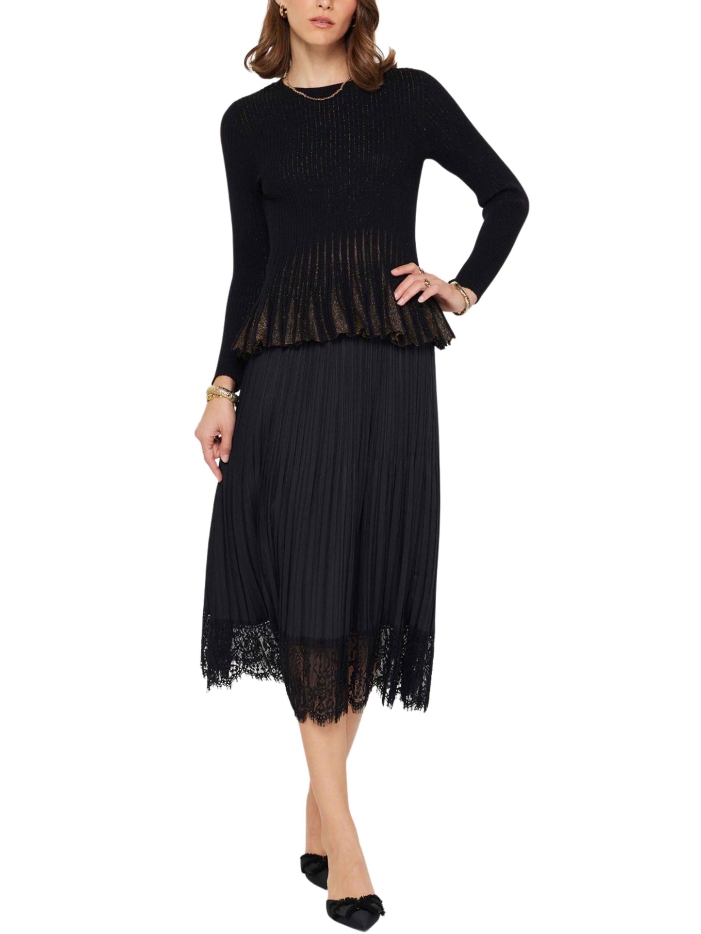 Sweater metálico de punto