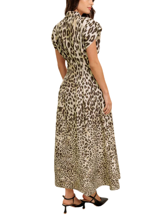 Maxi Vestido de Mezclilla en Animal Print - Escorpio Boutique