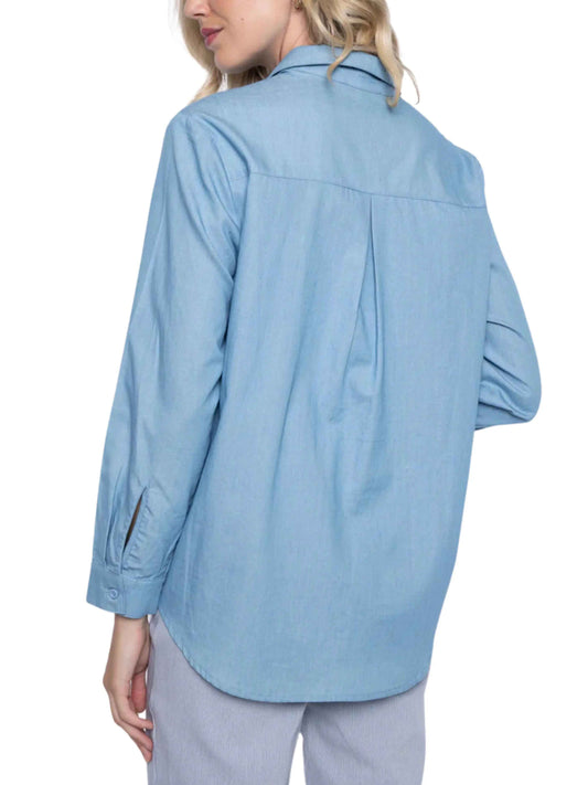 Blusa de denim con cristales - Escorpio Boutique