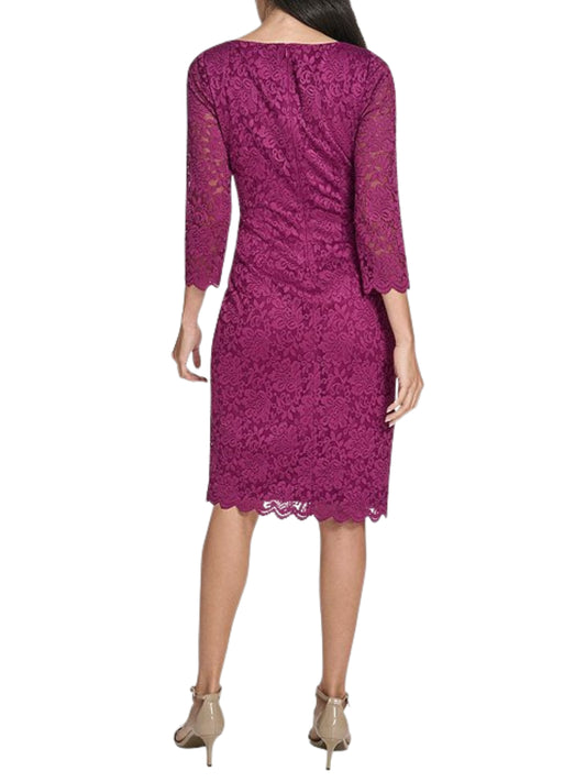 Vestido Corto de Encaje Drapeado - Escorpio Boutique