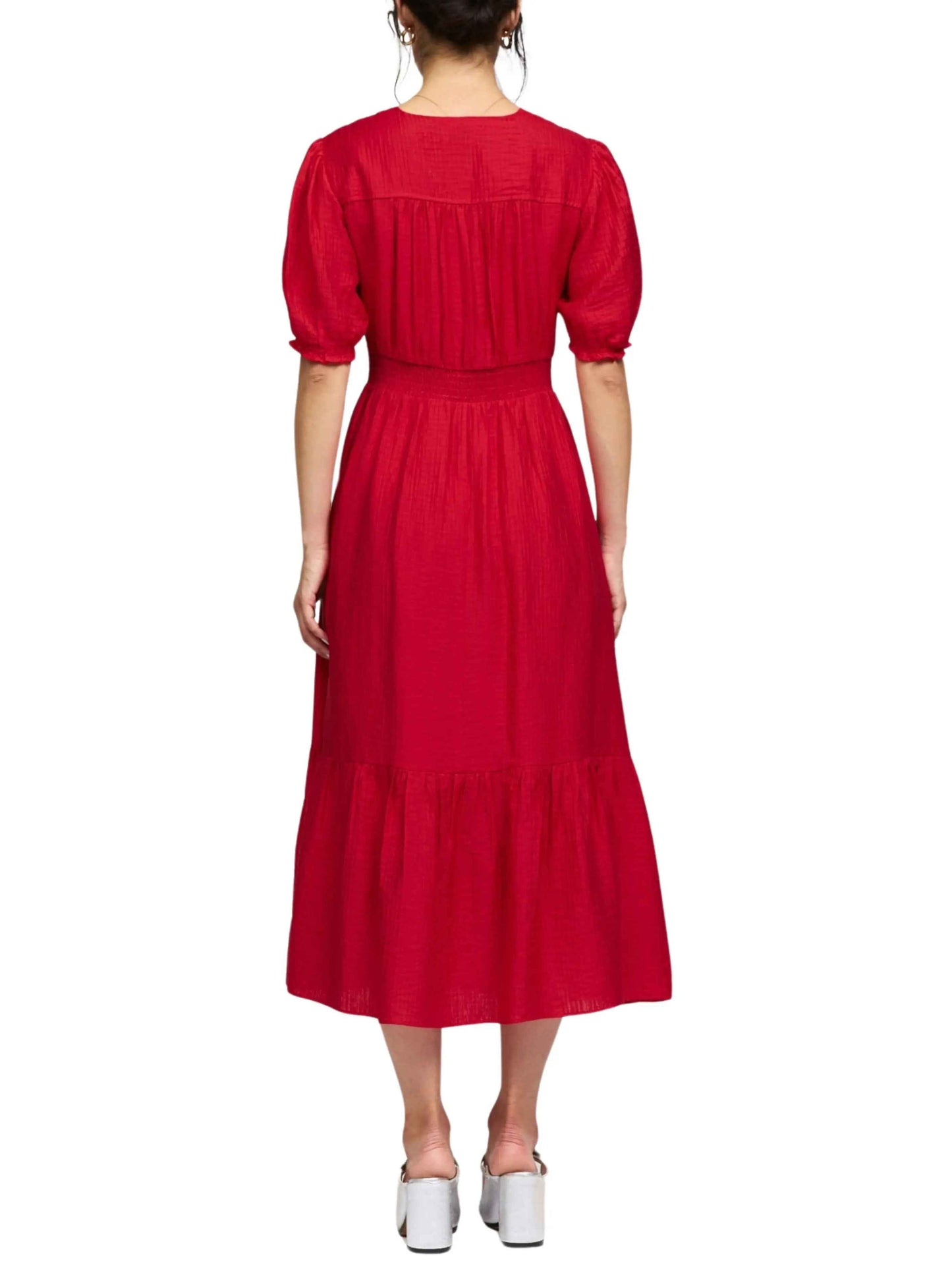 Vestido Midi Manga 3/4 - Escorpio Boutique