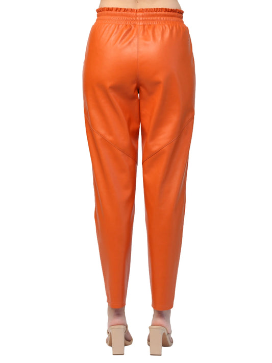 Pantalón jogger en piel vegana - Escorpio Boutique