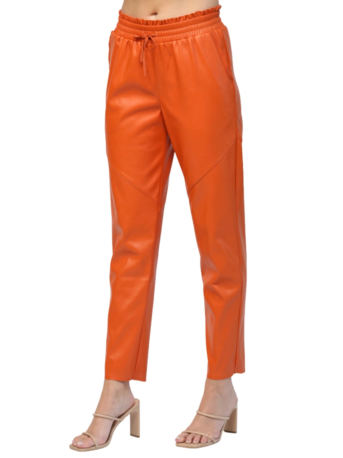 Pantalón jogger en piel vegana - Escorpio Boutique