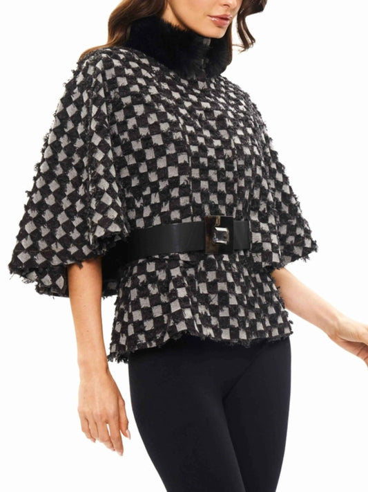 Poncho con cinturón - Escorpio Boutique