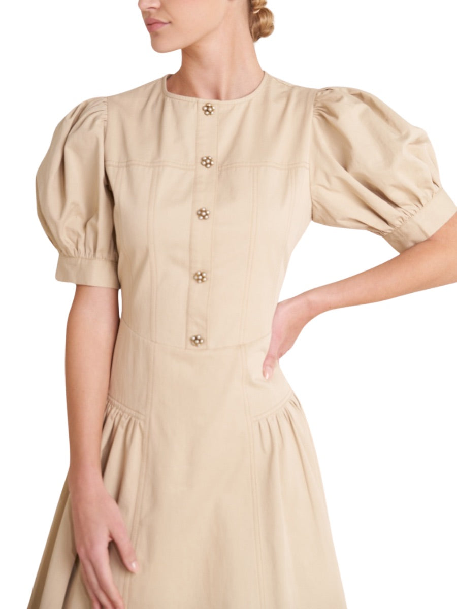 Vestido Midi Manga Globo - Escorpio Boutique