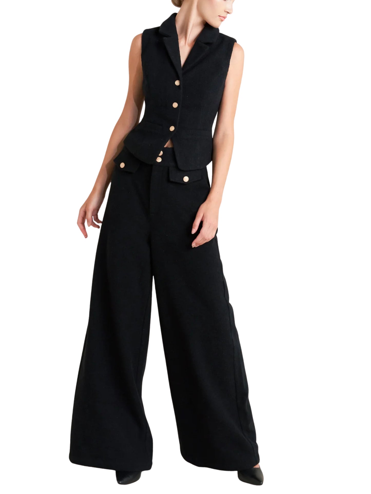 Set de chaleco con pantalon en tweed Escorpio boutique