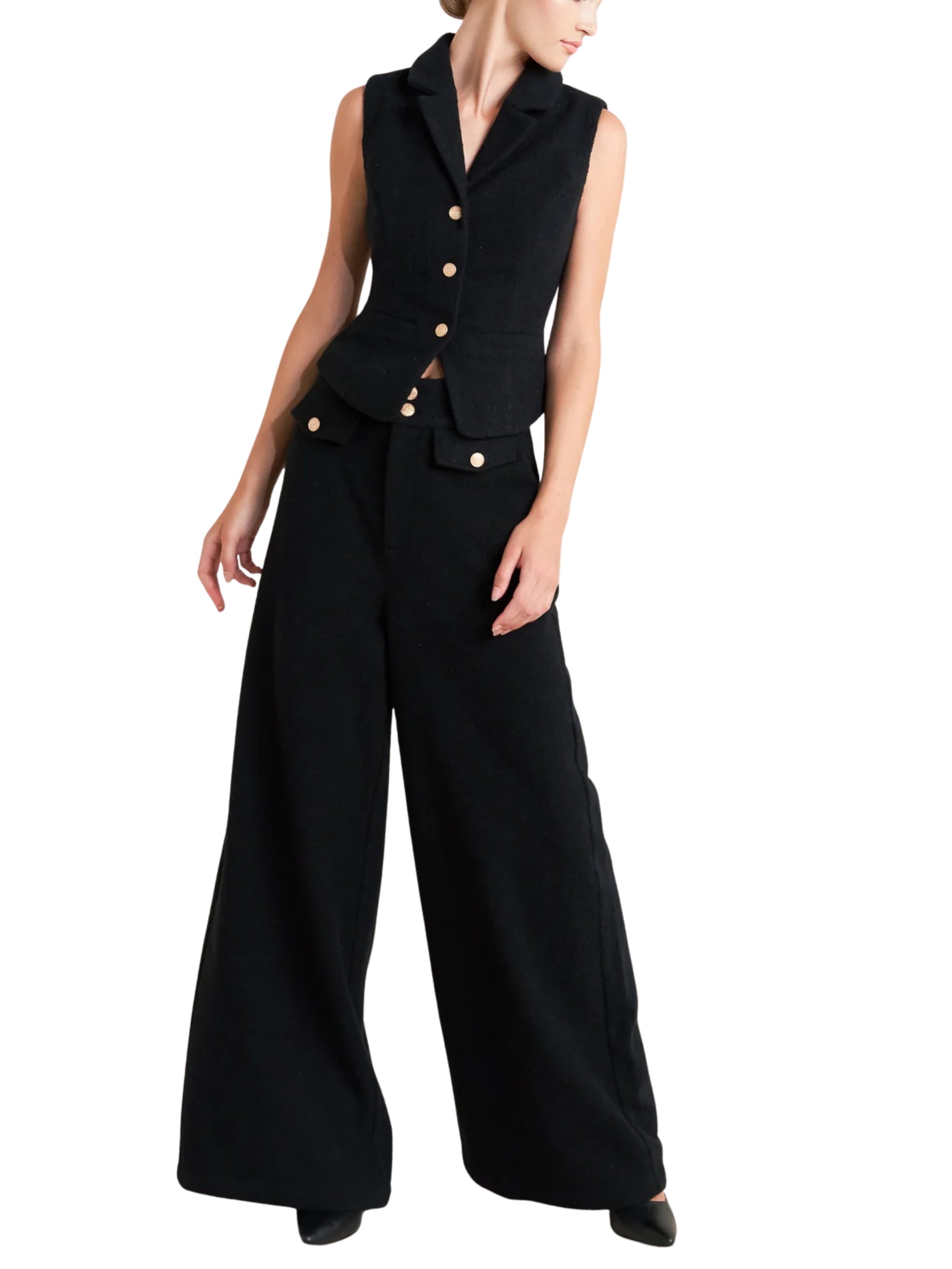 Set de chaleco con pantalon en tweed Escorpio boutique