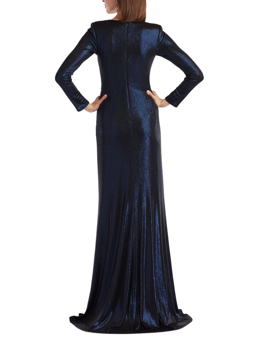 Escorpio Boutique - Vestido Largo Métálico de Diseñador
