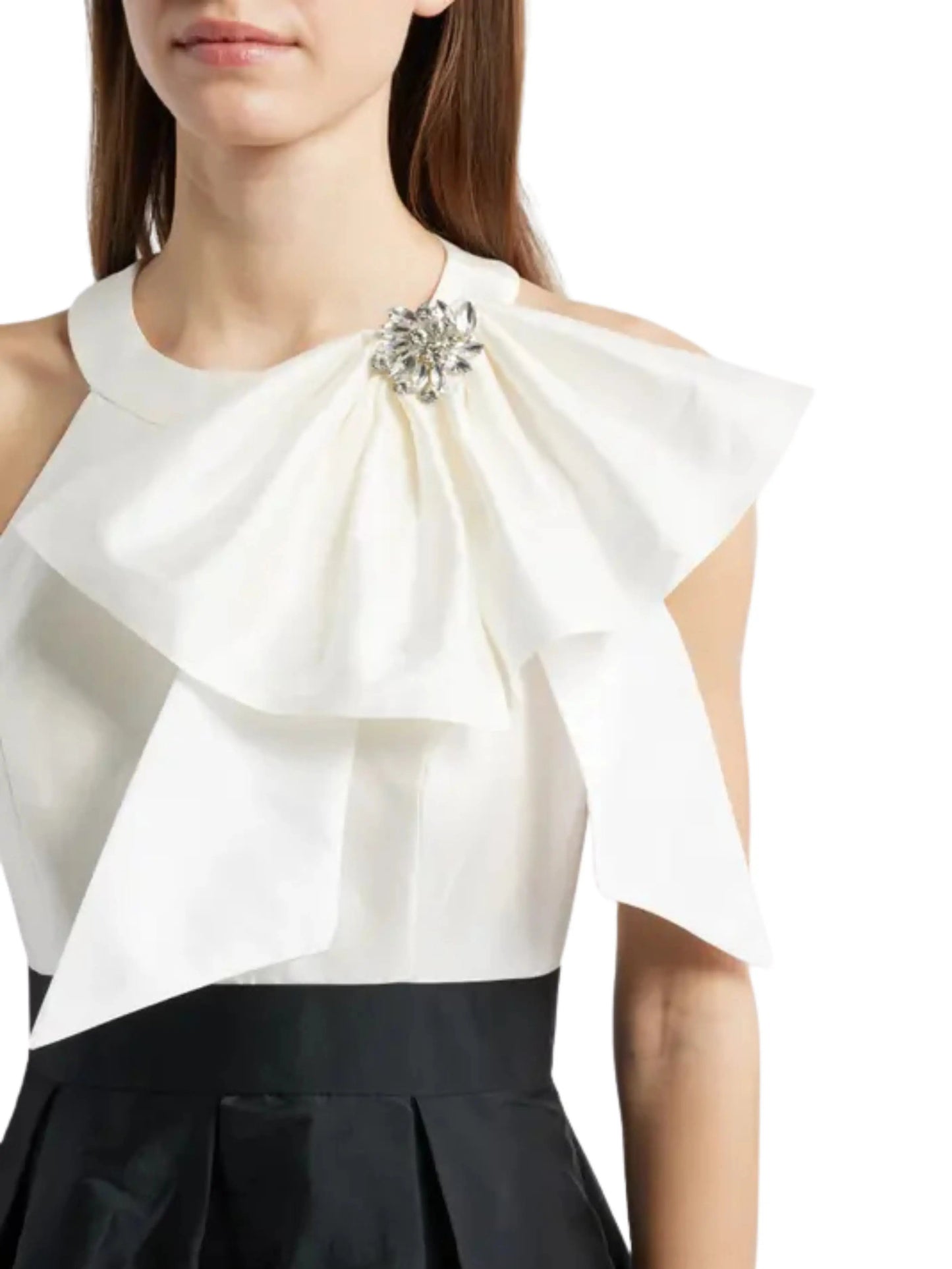 vestido largo con moño