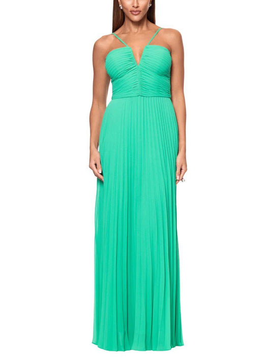 Vestido Largo en Gasa Cuello Halter