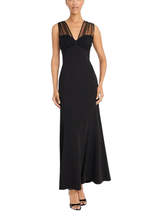 Vestido Largo Negro Transparencia