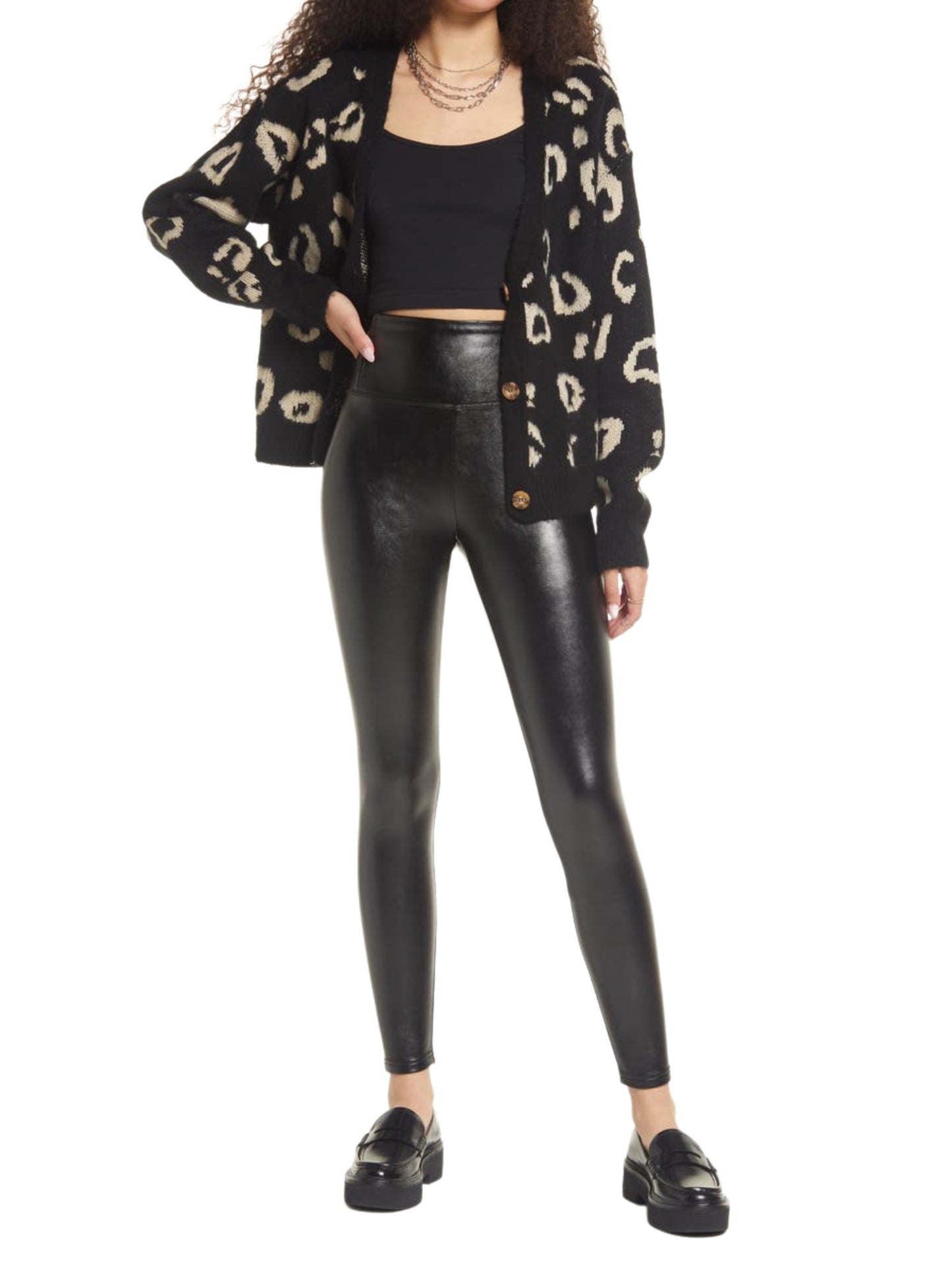Leggings de piel vegana