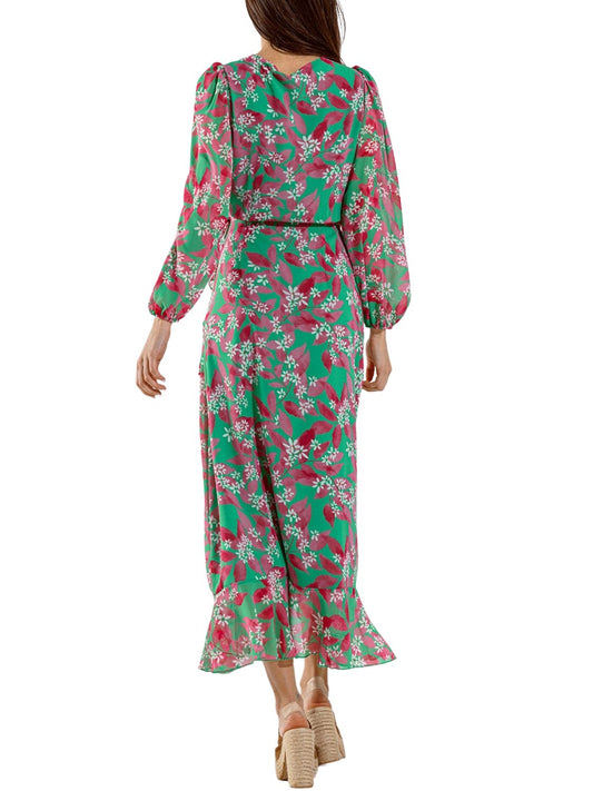 Vestido midi camisero de manga larga