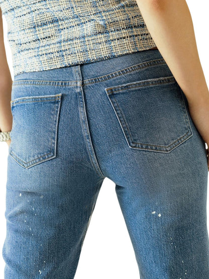 Jeans metálicos corte slim