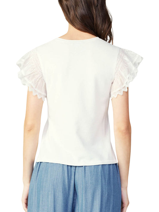 Blusa de punto con manga corta